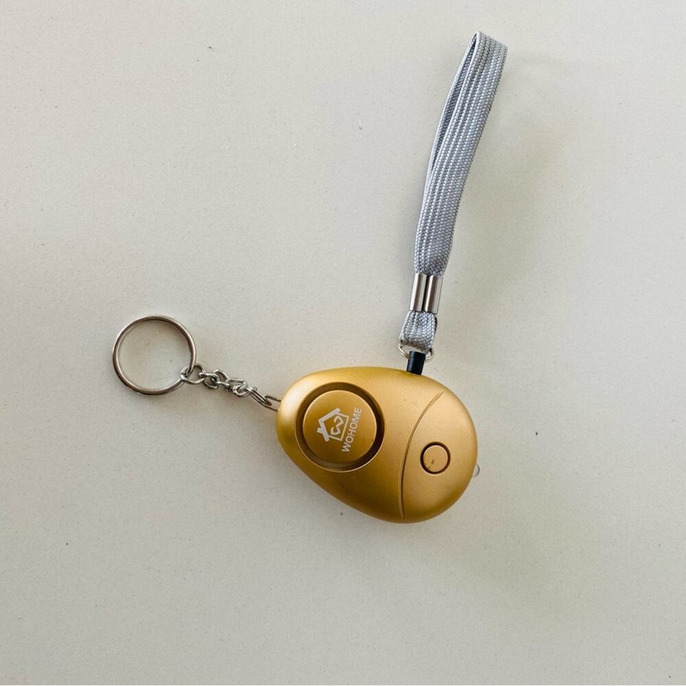 NEW Gold Safety Personal Alarm Safesound LED Mini FlashLight Emergency Keychain